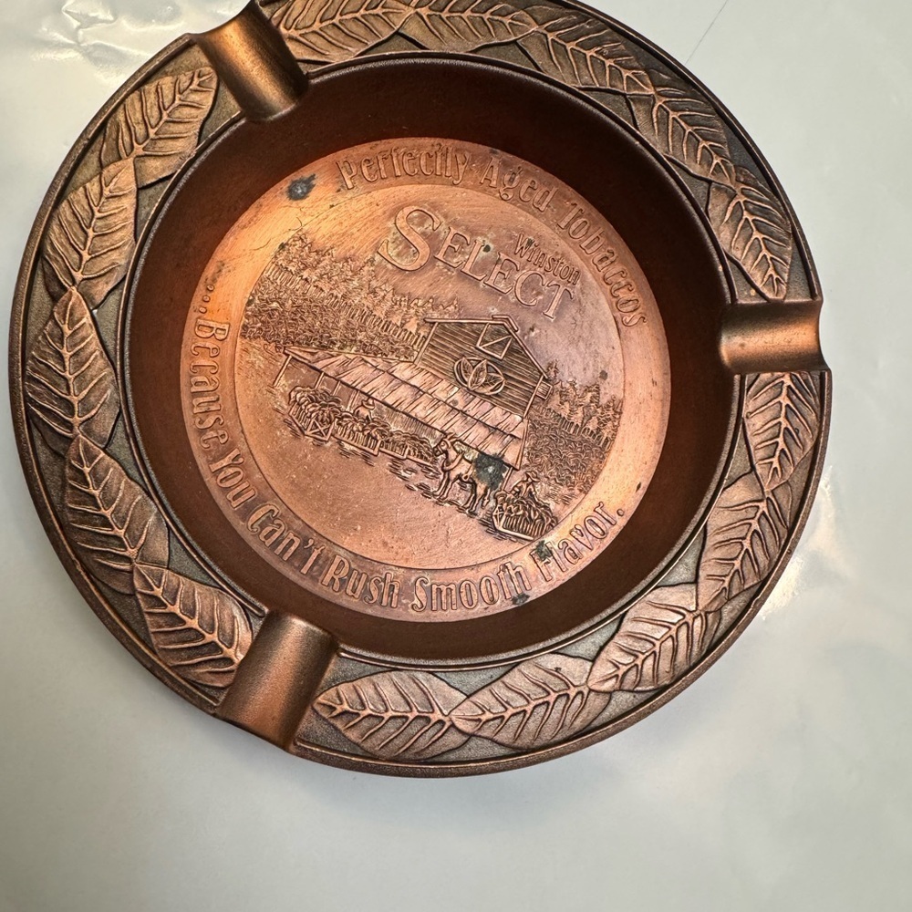 Vintage Ashtray Winston Select Cigarette Cigar Coin Tray Accent Collectible